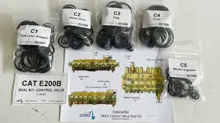 CAT E200B EL200B 0964489 096-4489 CA0964489 0991107 Caterpillar VALVE GP-MAIN CONTROL Seal Kit