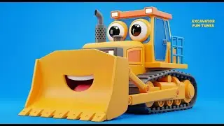 Excavator, Crane & Bulldozer Build a City | Educational 3D Songs