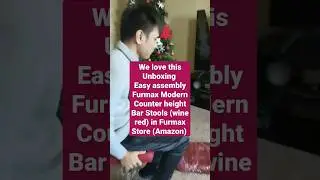 Easy Assembly Modern Counter Height Stools (Wine Red) in Furmax Store (Amazon) #shorts #amazon