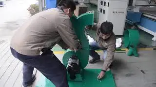 iGolden CNC router machine installation - dust collector system