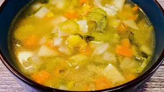 Colorful vegetable soup