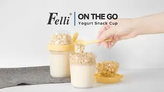Felli On the Go Yogurt Parfait Snack Cup Reusable, Leak Proof Hiking Travel Jar for To Go Breakfast