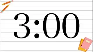 3 Minute Fun School Notebook Classroom Timer (No Music, Piano Alarm at End)