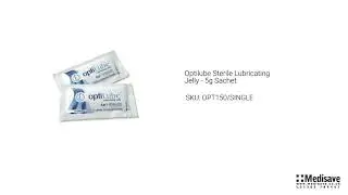 Optilube Sterile Lubricating Jelly 5g Sachet OPT150 SINGLE