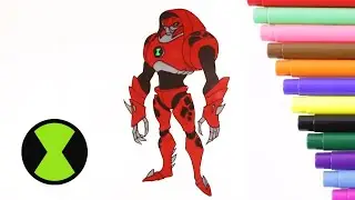 How to Paint Ben 10 Water Hazard Coloring Page for Kids, Coloring Book