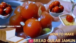 మైదా లేకుండా,instant mix తో కాకుండా ఈజీ గా 3 ingredients recipe bread gulab jamun 😋💯