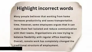 Highlight incorrect words PTE #ptepreparation 