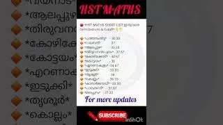 hst maths shortlist and cutoff district wise#shortsfeed #shorts