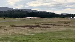 Capstan Glider Aerotow Launch at Deeside Gliding Club.