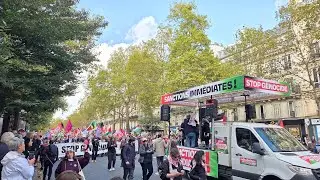 Live: Paris Protest for the Flotilla and Gaza, manif Palestine 04/10/2025