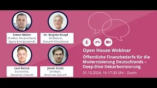 &Ouml;ffentliche Finanzbedarfe f&uuml;r die Modernisierung Deutschlands - Deep-Dive Dekarbonisierung