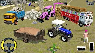 🔴Drive JCB and Uploading 🪨🏗️ Stone From Dumper Truck in Game #truck #jcb #tractor #dumper #games