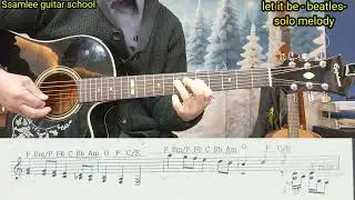 #Let it be - Beatles- solo melody 통기타 (pentatonix C key scale 도,레,미,솔,라 5개음 ad lib)