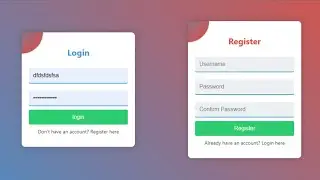 How to create a Login & Registration form using HTML CSS and JavaScript #css #html  @codeVal31