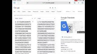 1 Minute Of Google Translate Saying Pi (Pi Day Special)