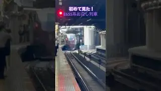 初めて見たE655系お召し列車 #君が代 #鉄道 #shorts #train #お召し列車 #rollingstock