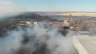 DRONE VIDEO: 500 acres burn after transformer explodes in Texas