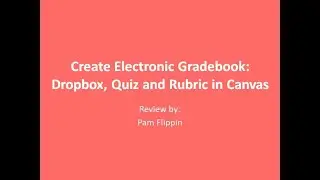 Create Electronic Gradebook Category/Items Canvas LMS