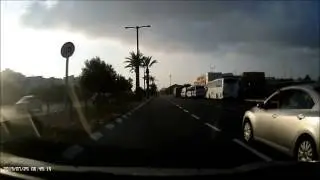 Driving in Israel - From Holon to Rishon-LeZion. Вождение в Израиле.