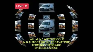 Lotto di N.1 AUTOVEICOLON.6 AUTOCARRI, N.1 ESCAVATORE TERMINA 2 FEBBRAIO€ 14.350 + SPESE!