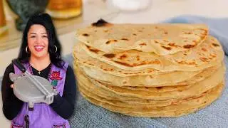 Quick, Easy & FAST Homemade FLOUR TORTILLAS without having to ROLL OR REST Them!!
