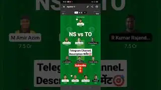 ns vs to,ns vs to dream 11 prediction,ns vs to dream 11 team,ns vs to dream 11 prediction today