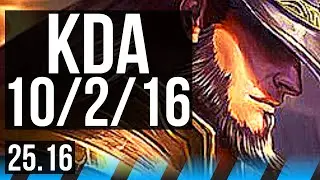 TWISTED FATE vs URGOT (MID) | 46k DMG, 68% winrate, Legendary | KR Diamond | 25.16