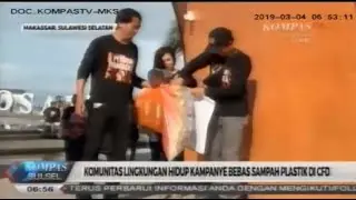 KOMUNITAS LINGKUNGAN HIDUP MAKASSAR KAMPANYE BEBAS SAMPAH PLASTIK DI CFD #KSS