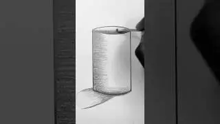 How to draw a cylinder | cylinder 3D drawing | Evas art | #cylinder #3d #pencilshading