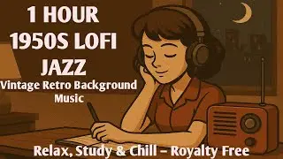 🎷 1 Hour 1950s Lofi Jazz &ndash; Vintage Retro Background Music | Relax, Study & Chill (Royalty Free)