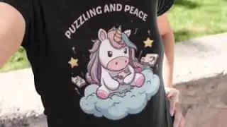 New T-Shirt Design: Unicorn Puzzles & Peace!