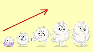 Bluey Pom Pom GROWING UP EVOLUTION | Bluey 👍 @EasyLittleDrawings