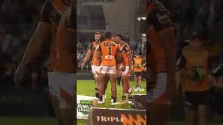Justin Olam Scores on Debut for the West Tigers #nrl #league #nrlcontent #nrl24 #JustinOlam #png