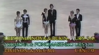 1986 Worlds Dance | Bestemianova-Bukin narrowly retain title, Klimova-Ponomarenko silver