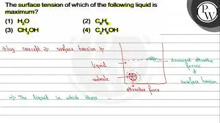 The surface tension of which of the following liquid is maximum? P ...