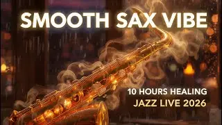 Smooth Sax Vibe 2026: 10 Hour Relaxing Jazz Instrumental Live | Healing & Cozy Nights 🌙🎷