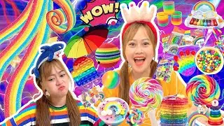 Thử Thách Mua Tất Cả Đồ Cầu Vồng Tại Nhà Sách Đồ Cầu Vồng Nào Đẹp Nhất I Hà Hà Hí