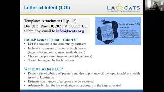 LA CaTS Community Scholars Program (LaCoSP) Informational Session