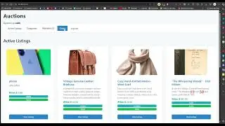 Auction site: CS50 web project 2