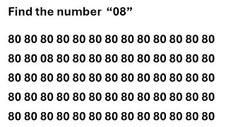 How Fast Can You Find Number 08? | Focus Challenge