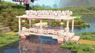 [Minecraft] How to Build a Cherry Blossom Bridge / Tutorial