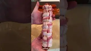 Bacon Wrapped Pork Tenderloin | Over The Fire Cooking by Derek Wolf