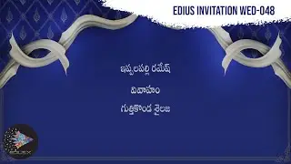 EDIUS || 00048 || WED-EDI-048 || Wedding Invitations | Multi Language | #EditPointIndia ||