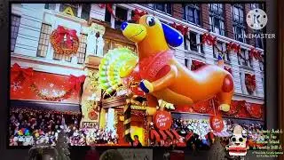 Freida the Dachshund Dog from The Farmer's Dog and Green Giant Float at the 99th Macy's Parade