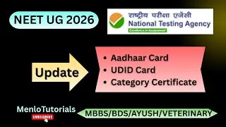 Last Chance to Update Your Aadhaar Card for NEET UG 2026