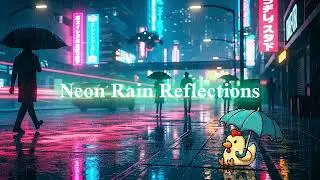 Neon Rain Reflections ☔ Chill Lo-Fi for Late Night Focus & Calm 1 HOUR