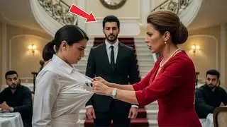 مزّق شخصٌ متغطرس فستانَها معتقدًا أنها مجرد نادلة… لكن زوجَها المليونير كان يراقب