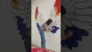 easy wall painting draw wings .
