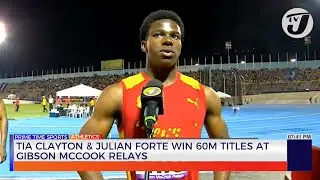 Tia Clayton & Julian Forte Win 60M Title at Gibson McCook Relays
