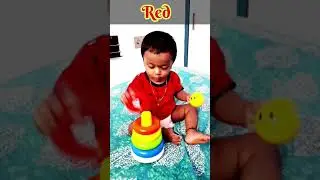 10 months #baby perfection in #stacking ring toy 😮🤗 | in reverse #shorts #viral #learncolors